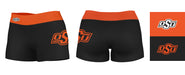 OSU Cowboys Vive La Fete Game Day Logo on Thigh and Waistband Black & Orange Women Yoga Booty Workout Shorts 3.75 Inseam - Vive La Fête - Online Apparel Store