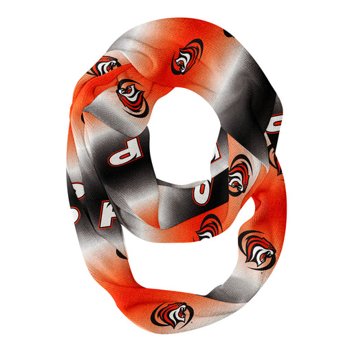 Pacific Tigers Vive La Fete All Over Logo Game Day Collegiate Women Ultra Soft Knit Infinity Scarf