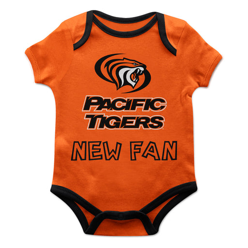 Pacific Tigers Vive La Fete Infant Game Day Orange Short Sleeve Onesie New Fan Logo and Mascot Bodysuit