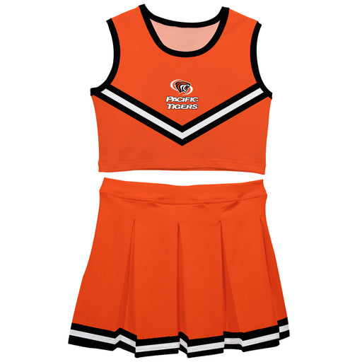 Pacific Tigers Vive La Fete Game Day Orange Sleeveless Cheerleader Set