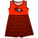 University of the Pacific Tigers Vive La Fete Girls Game Day Sleeveless Tank Dress Solid Orange Logo Stripes on Skirt