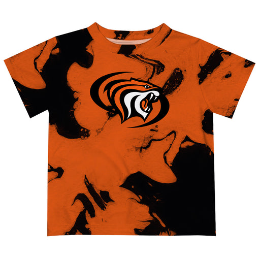 University of the Pacific Tigers Vive La Fete Marble Boys Game Day Orange Short Sleeve Tee