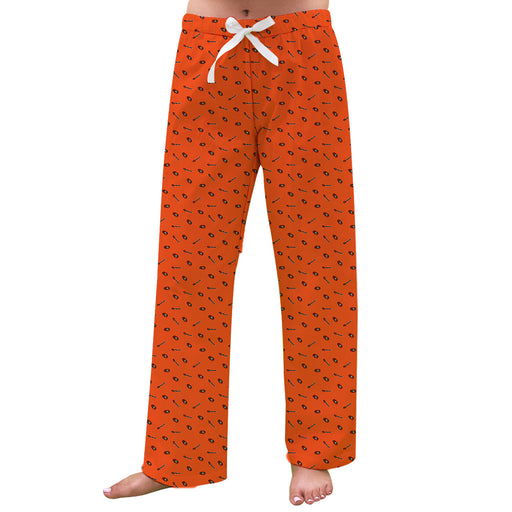 Pacific Tigers Vive La Fete Game Day All Over Logo Women Orange Lounge Pants
