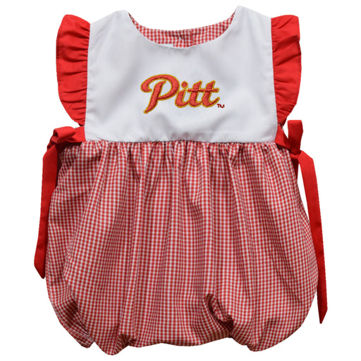 Pittsburgh State University Gorillas Embroidered Red Cardinal Gingham Girls Bubble