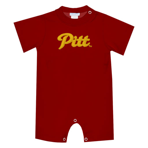 Pittsburgh State University Gorillas Embroidered Red Knit Short Sleeve Boys Romper
