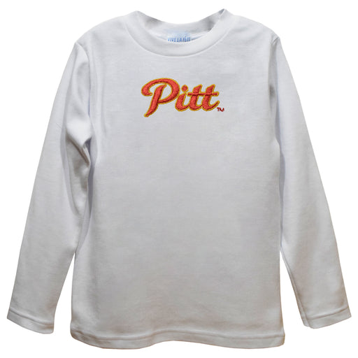 Pittsburgh State University Gorillas Embroidered White Knit Long Sleeve Boys Tee Shirt