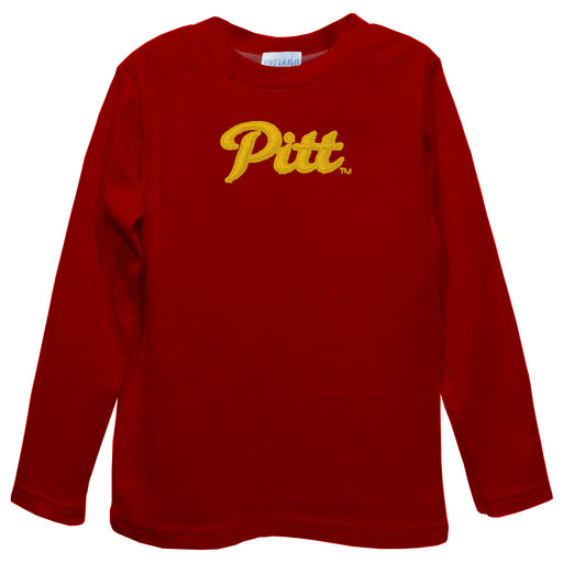 Pittsburgh State University Gorillas Embroidered Red knit Long Sleeve Boys Tee Shirt