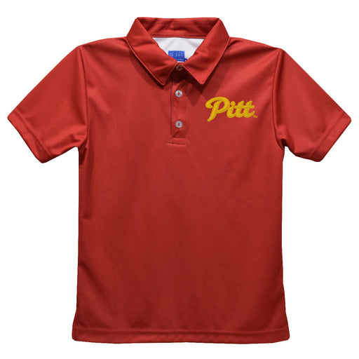 Pittsburgh State University Gorillas Embroidered Red Short Sleeve Polo Box Shirt