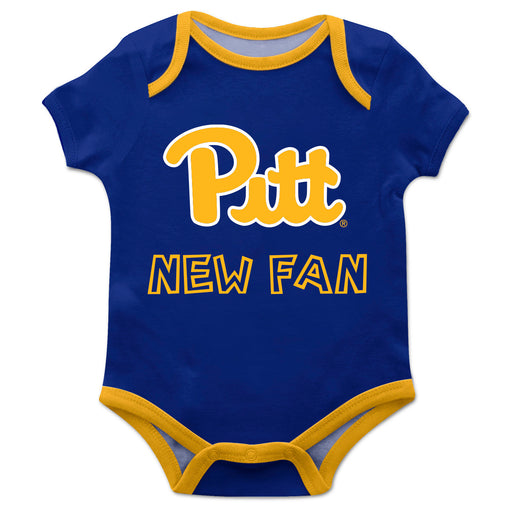 Pittsburgh Panters UP Vive La Fete Infant Game Day Blue Short Sleeve Onesie New Fan Logo and Mascot Bodysuit