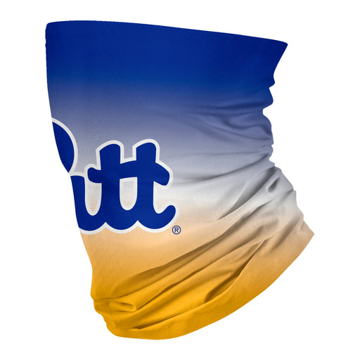 Pittsburgh Panters UP Vive La Fete Degrade Logo Game Day Collegiate Face Cover Soft 4-Way Stretch Neck Gaiter