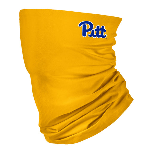 Pittsburgh Panters UP Vive La Fete Gold Game Day Collegiate Logo Face Cover Soft  Four Way Stretch Neck Gaiter