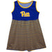 Pittsburgh Panters UP Vive La Fete Girls Game Day Sleeveless Tank Dress Solid Blue Logo Stripes on Skirt