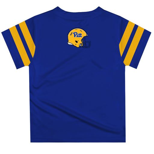 Pittsburgh Panters UP Vive La Fete Boys Game Day Blue Short Sleeve Tee with Stripes on Sleeves - Vive La Fête - Online Apparel Store
