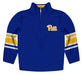 Pittsburgh Panters UP Vive La Fete Game Day Blue Quarter Zip Pullover Stripes on Sleeves