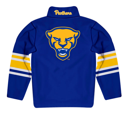 Pittsburgh Panters UP Vive La Fete Game Day Blue Quarter Zip Pullover Stripes on Sleeves - Vive La Fête - Online Apparel Store