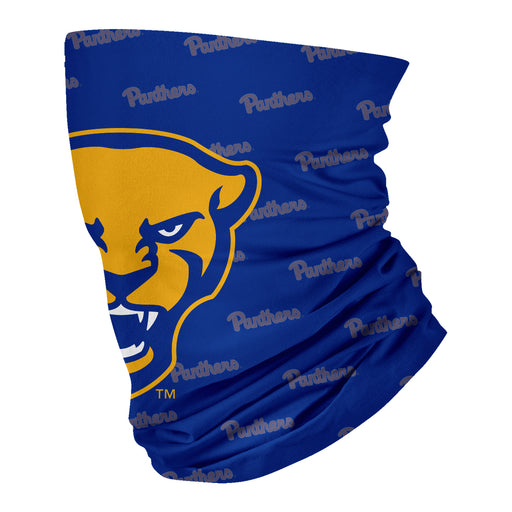 Pittsburgh Panters UP Vive La Fete All Over Logo Game Day  Collegiate Face Cover Soft 4-Way Stretch Neck Gaiter