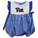 Pittsburgh Panthers UP Embroidered Royal Gingham Girls Bubble