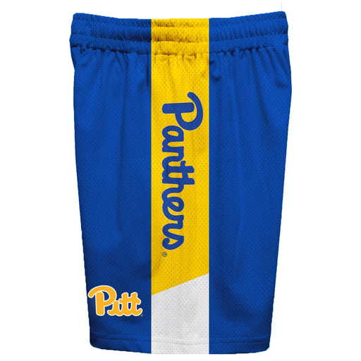 Pittsburgh Panthers UP Vive La Fete Game Day Blue Stripes Boys Solid Gold Athletic Mesh Short - Vive La Fête - Online Apparel Store