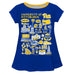 Pittsburgh Panthers UP Hand Sketched Vive La Fete Impressions Artwork Blue Short Sleeve Top