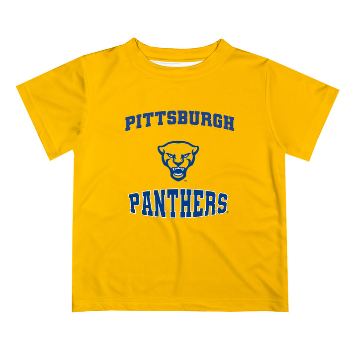 Pittsburgh Panthers UP Vive La Fete Boys Game Day V3 Gold Short Sleeve Tee Shirt