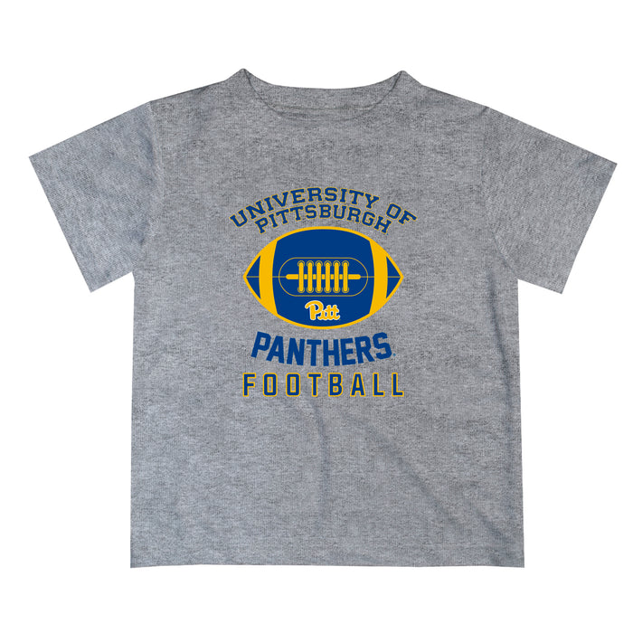Pittsburgh Panthers UP Vive La Fete Football V2 Heather Gray Short Sleeve Tee Shirt