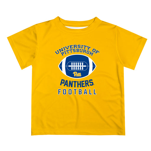Pittsburgh Panthers UP Vive La Fete Football V2 Gold Short Sleeve Tee Shirt