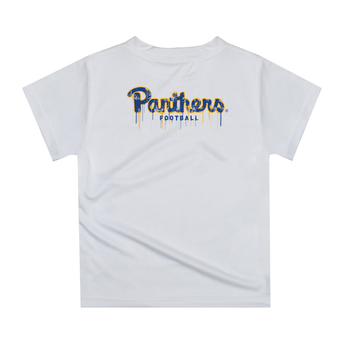 Pittsburgh Panthers UP Original Dripping Football Helmet Gold T-Shirt by Vive La Fete - Vive La Fête - Online Apparel Store