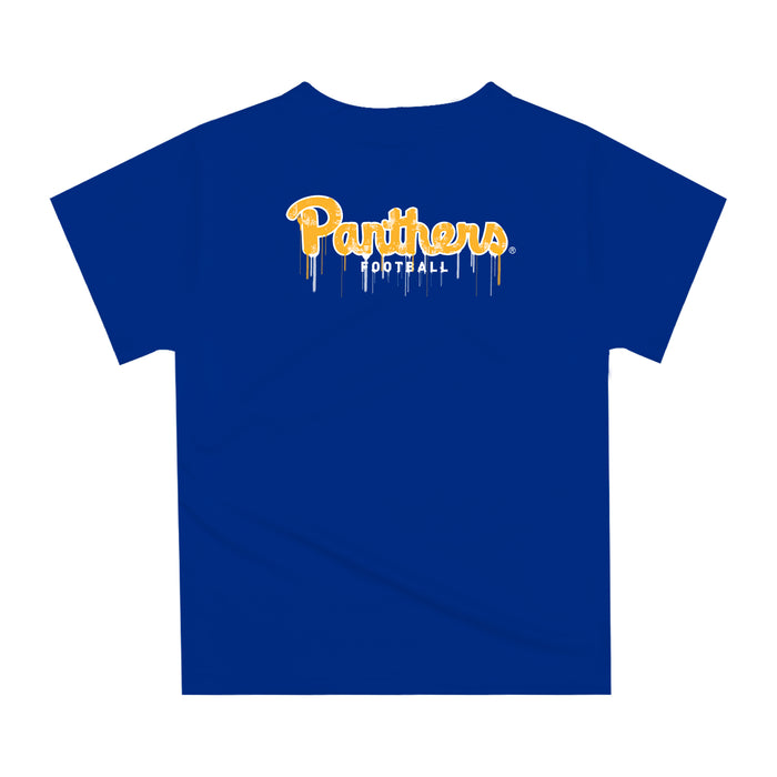 Pittsburgh Panthers UP Original Dripping Football Helmet Gold T-Shirt by Vive La Fete - Vive La Fête - Online Apparel Store