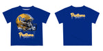 Pittsburgh Panthers UP Original Dripping Football Helmet Gold T-Shirt by Vive La Fete - Vive La Fête - Online Apparel Store