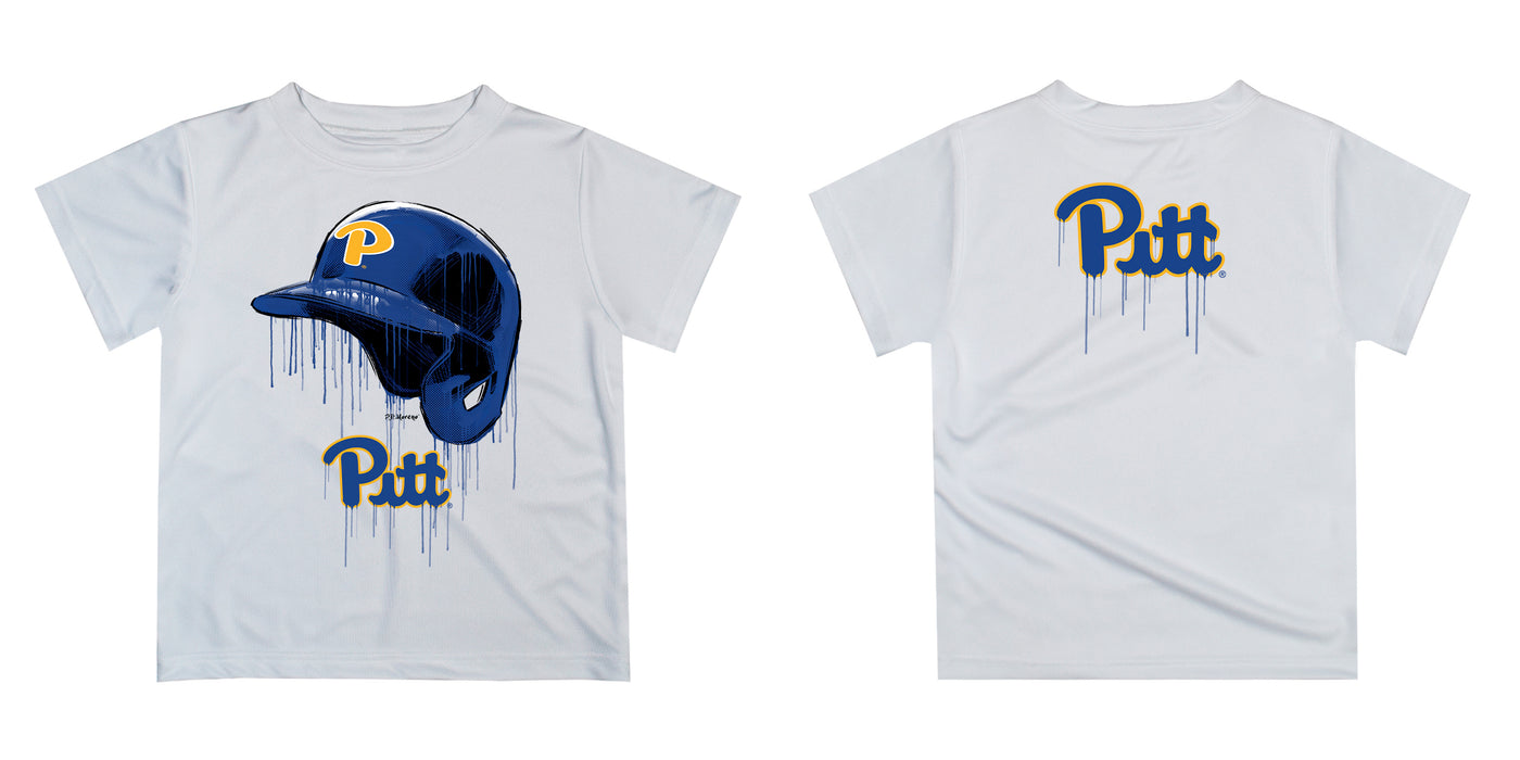 Pittsburgh Panthers UP Original Dripping Baseball Hat Gold T-Shirt by Vive La Fete - Vive La Fête - Online Apparel Store