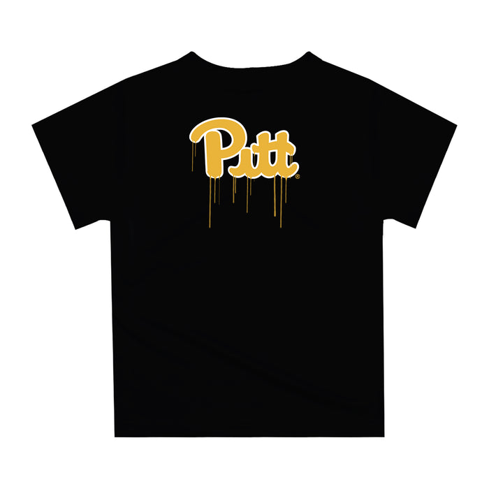 Pittsburgh Panthers UP Original Dripping Baseball Hat Gold T-Shirt by Vive La Fete - Vive La Fête - Online Apparel Store