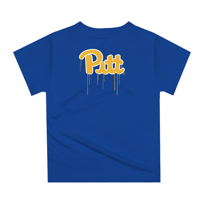 Pittsburgh Panthers UP Original Dripping Baseball Hat Gold T-Shirt by Vive La Fete - Vive La Fête - Online Apparel Store