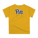 Pittsburgh Panthers UP Original Dripping Baseball Hat Gold T-Shirt by Vive La Fete - Vive La Fête - Online Apparel Store