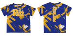 Pittsburgh Panthers UP Vive La Fete Boys Game Day Blue Short Sleeve Tee Paint Brush - Vive La Fête - Online Apparel Store