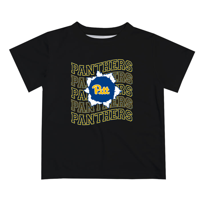 Pittsburgh Panthers UP Vive La Fete  Black Art V1 Short Sleeve Tee Shirt