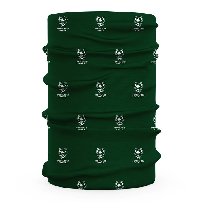 Portland State Vikings Vive La Fete All Over Logo Game Day Collegiate Face Cover Soft 4-Way Stretch Two Ply Neck Gaiter - Vive La Fête - Online Apparel Store