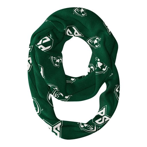 Portland State Vikings Vive La Fete Repeat Logo Game Day Collegiate Women Light Weight Ultra Soft Infinity Scarf