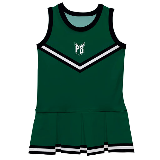 Portland State Vikings Vive La Fete Game Day Green Sleeveless Cheerleader Dress