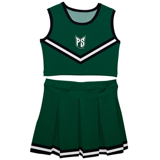 Portland State Vikings Vive La Fete Game Day Green Sleeveless Cheerleader Set