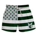 Portland State Vikings Vive La Fete Game Day Green White Gray Flag Swimtrunks V1