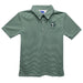 Portland State Vikings Embroidered Hunter Green Stripes Short Sleeve Polo Box Shirt