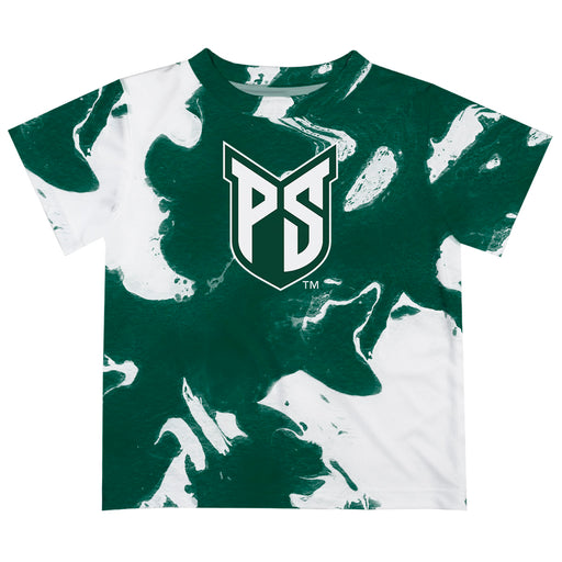 Portland State Vikings Vive La Fete Marble Boys Game Day Green Short Sleeve Tee