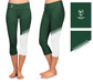 PSU Vikings Vive La Fete Game Day Collegiate Leg Color Block Women Green White Capri Leggings - Vive La Fête - Online Apparel Store