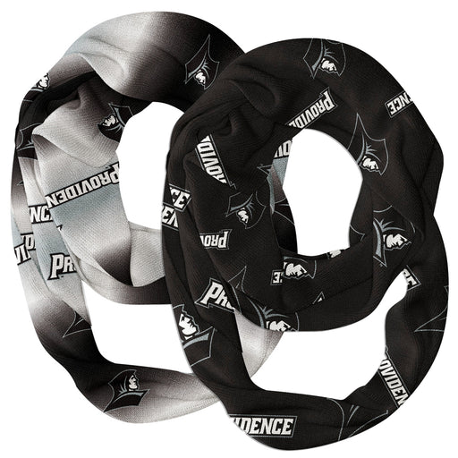 Providence Friars Vive La Fete All Over Logo Game Day Collegiate Women Set of 2 Light Weight Ultra Soft Infinity Scarfs