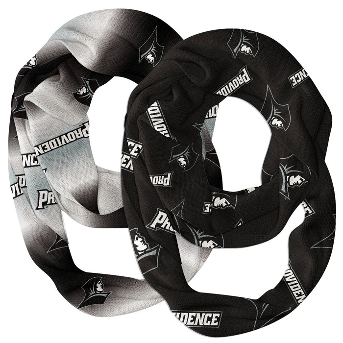 Providence Friars Vive La Fete All Over Logo Game Day Collegiate Women Set of 2 Light Weight Ultra Soft Infinity Scarfs