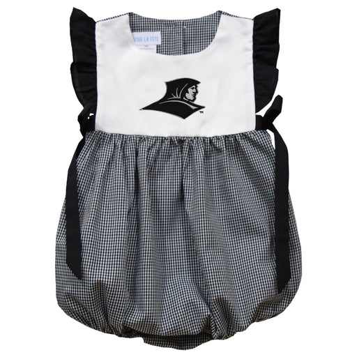 Providence Friars Embroidered Black Gingham Girls Bubble