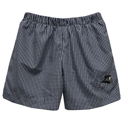 Providence Friars Embroidered Black Gingham Pull On Short