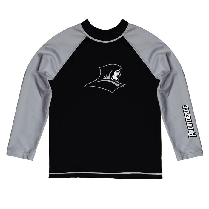 Providence Friars Vive La Fete Logo Black Gray Long Sleeve Raglan Rashguard