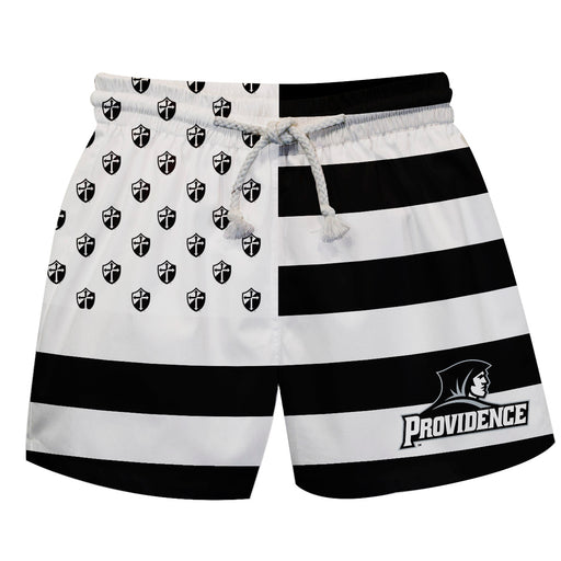 Providence Friars Vive La Fete Game Day Black White Flag Swimtrunks V1