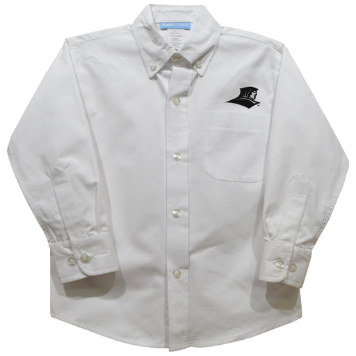 Providence Friars Embroidered White Long Sleeve Button Down Shirt